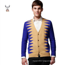 ODM Fashion Clothing Custom V-Neck Irregular Stripe Men Cardigan